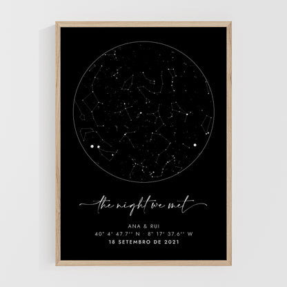 Carte des étoiles • Moderne