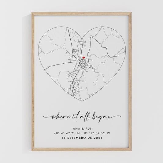 Carte de localisation • Romantique